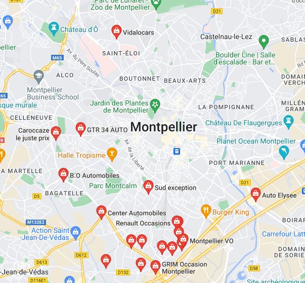 Voiture occasion Montpellier Maps